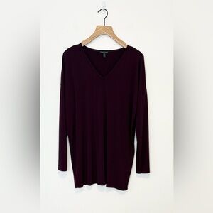 Eileen Fisher V-Neck tunic top , sz : large